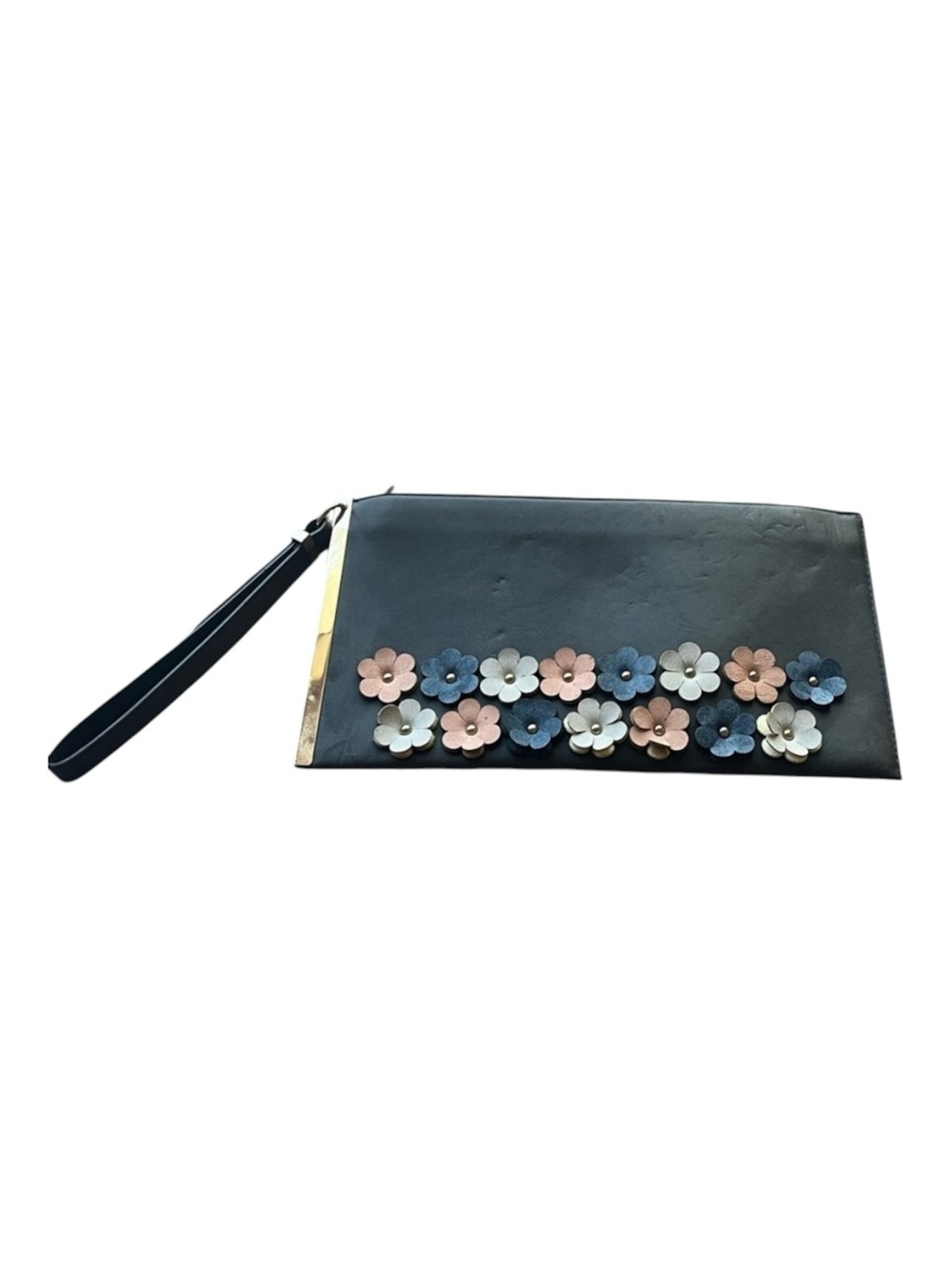 Coquette Floral Applique Wristlet Clutch Pastel Cottagecore Purse